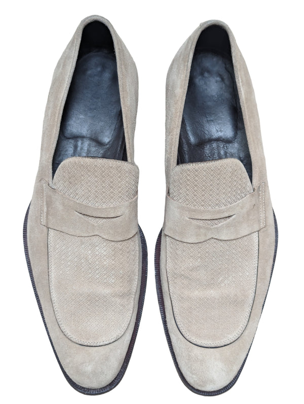 Canali Shoes US 8/8.5 Beige Suede Loafers