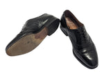 Crockett & Jones Shoes UK 7F Black Brogued Downing Oxfords