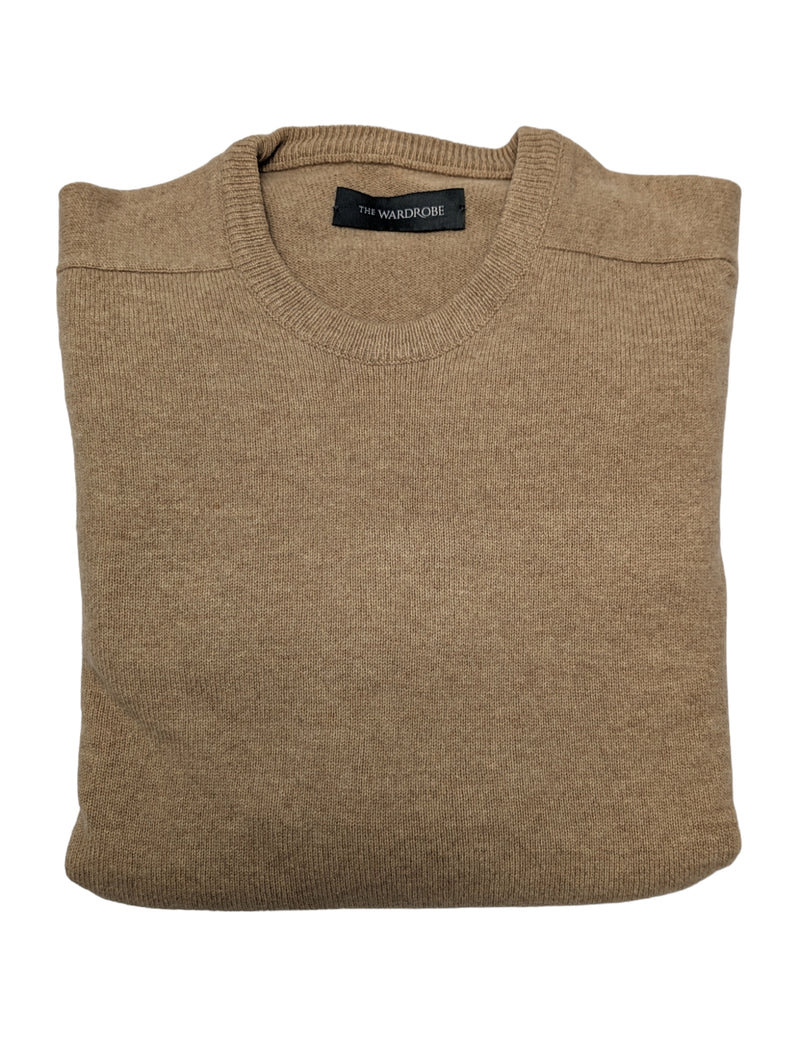 The Wardrobe Sweater XL Soft Beige, Crew neck, pure lambswool