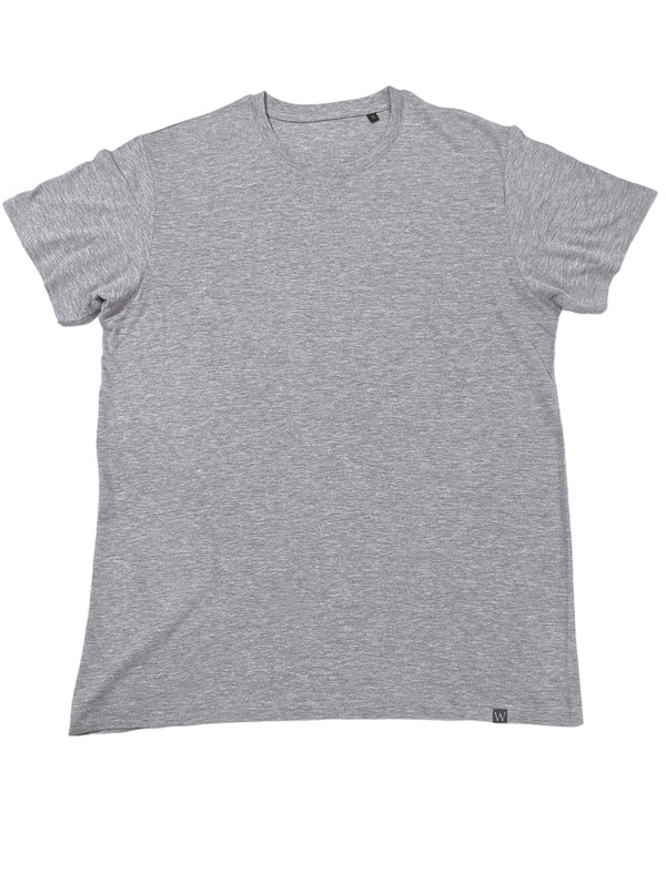 The Wardrobe Short Sleeve T-Shirt Light Grey Organic Cotton