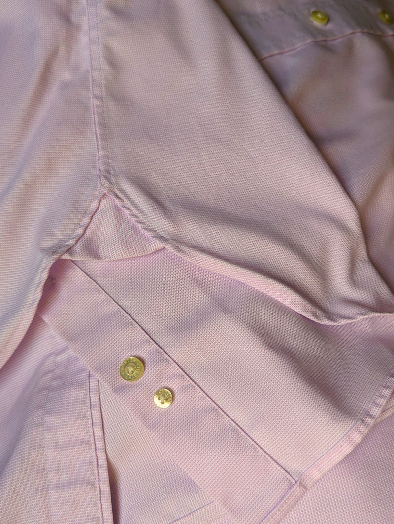 Chester Barrie Dress Shirt 15.5 Pink Spread Collar Cotton