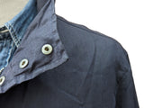 Hackett Safari Field Jacket XL Navy Blue Waxed Linen