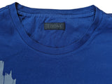 Zegna Tee Shirt L Royal Blue Large Logo Graphic Cotton