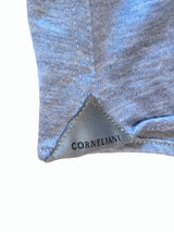Corneliani Sport Shirt 15.75/M Blue-Grey Cotton Jersey