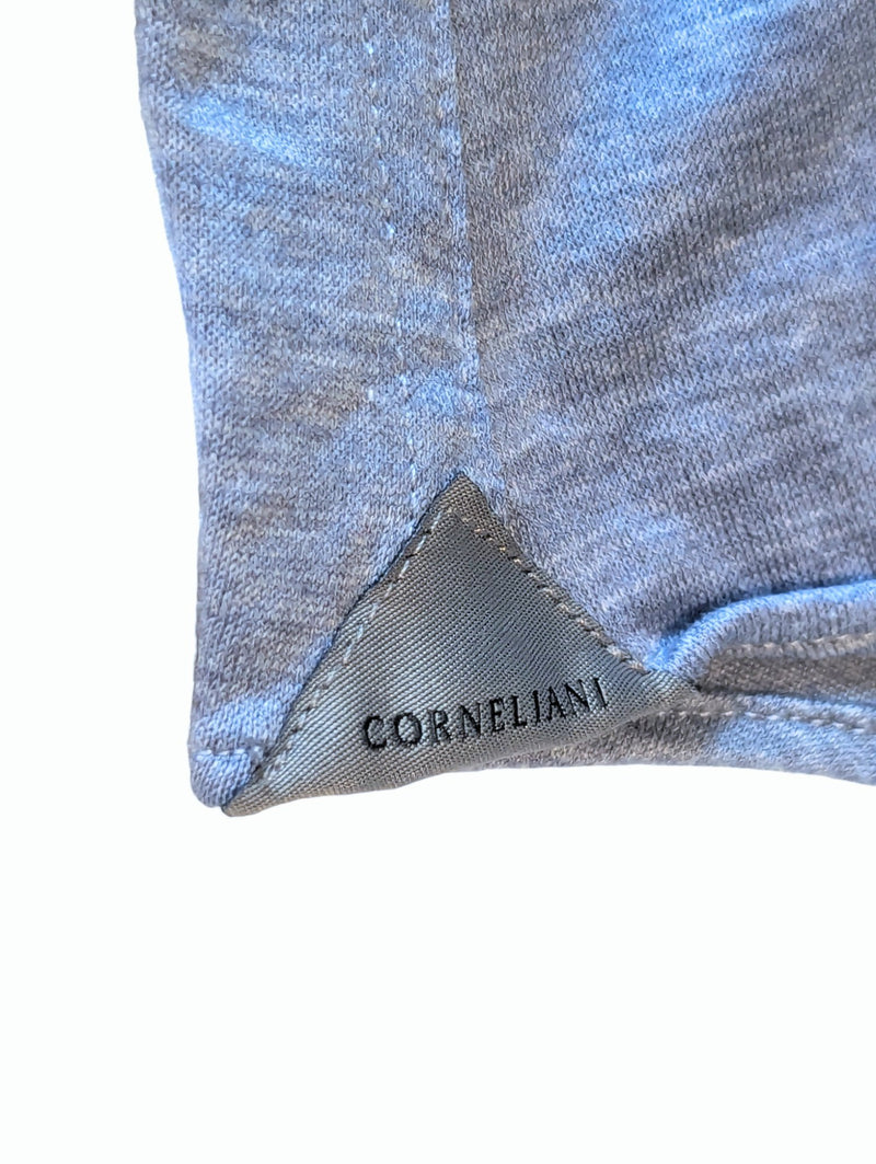 Corneliani Sport Shirt 15.75/M Blue-Grey Cotton Jersey