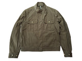 LBM 1911 Jacket Small Dark Beige Snap/Zip front Cotton