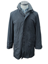 Hackett Car Coat M Black Zip Front Nylon