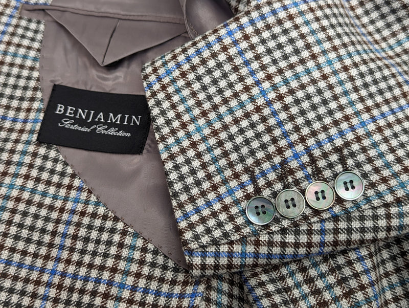 Benjamin Sport Coat Light Check 2-button Soft Shoulder Wool/Linen/Silk Loro Piana