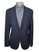 Benjamin Zegna Sport Coat Dark Navy Plaid 2-button Soft Shoulder Wool/Linen/Cashmere