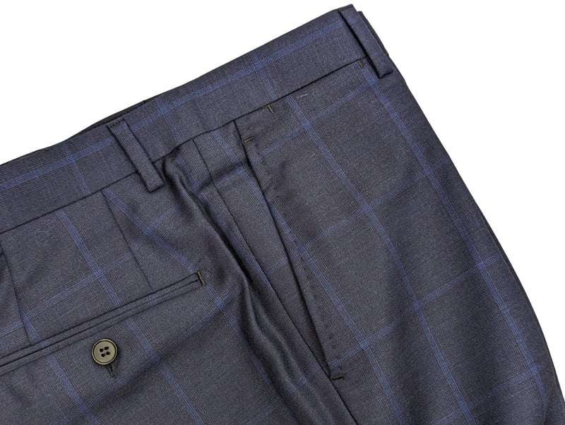 Benjamin VBC 3-in-1 Suit Dark Navy Blue Windowpane 2-button Wool