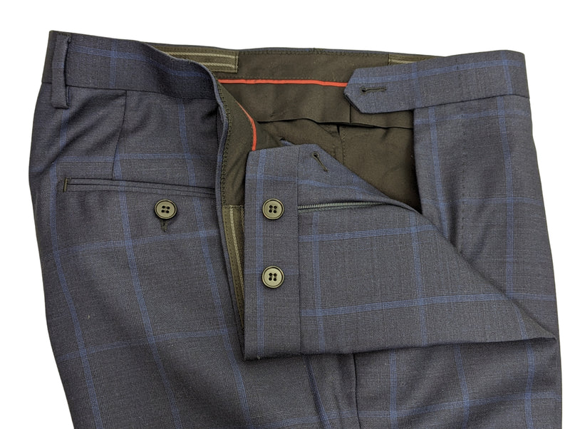 Benjamin VBC 3-in-1 Suit Dark Navy Blue Windowpane 2-button Wool