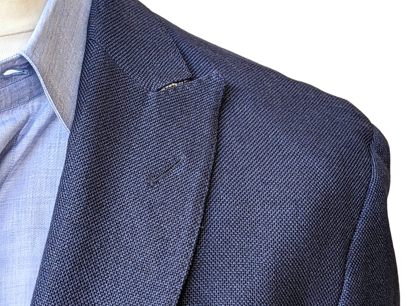 Hackett Sport Coat 38R Navy Blue Wool/Linen/Silk Loro Piana