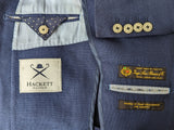 Hackett Sport Coat 38R Navy Blue Wool/Linen/Silk Loro Piana