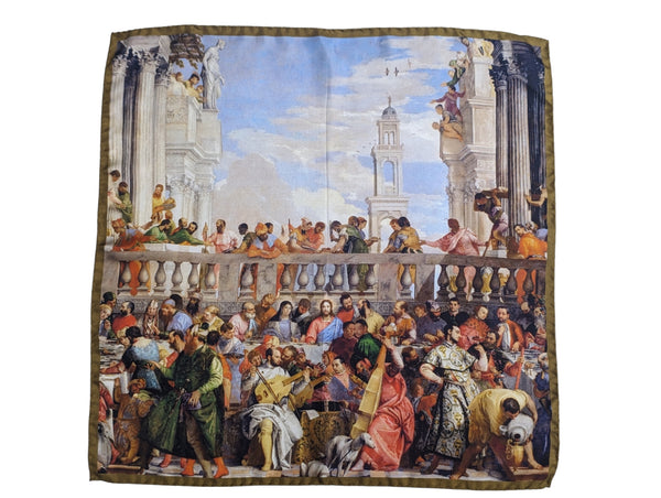 Battisti Pocket Square / Neckerchief Veronese Wedding Feast at Cana