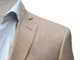 Pal Zileri Lab Suit 38S Tan Slim Fit Wool/Linen