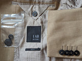 Pal Zileri Lab Suit 38S Tan Slim Fit Wool/Linen