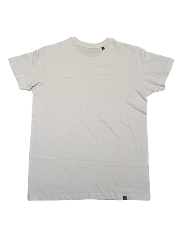 The Wardrobe Short Sleeve T-Shirt Light Beige Organic Cotton