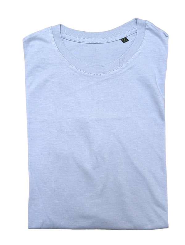 The Wardrobe Short Sleeve T-Shirt Light Blue Organic Cotton