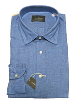 The Wardrobe Shirt French Blue point collar Pure linen- Cordone 1956