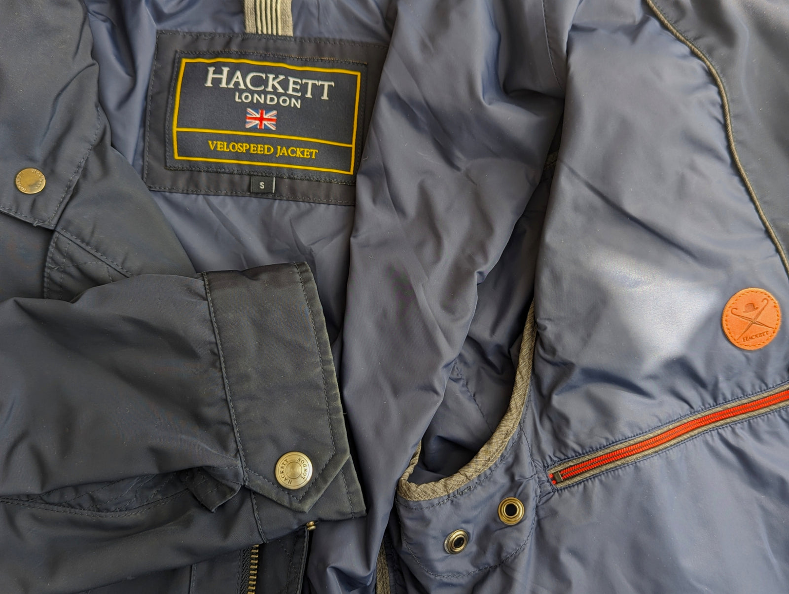 Hackett Velospeed Field Jacket S Navy Blue Polyester – eHABERDASHER