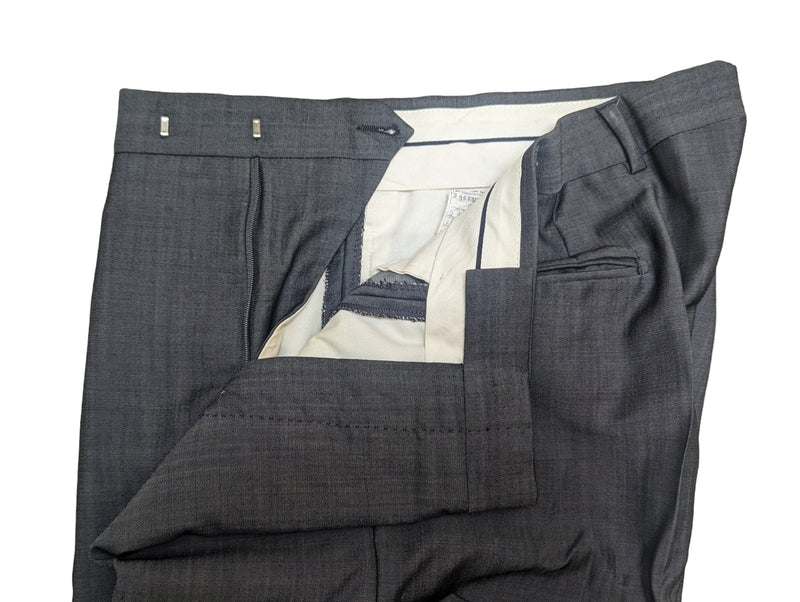 Z Zegna Suit 38R Grey Sharkskin Wool/Mohair