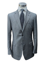 Z Zegna Suit 38R Grey Sharkskin Wool/Mohair