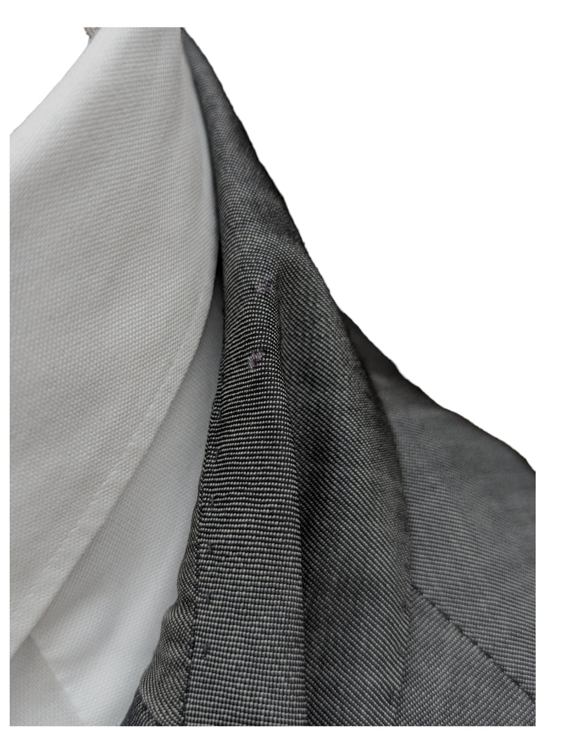 Z Zegna Suit 38R Grey Sharkskin Wool/Mohair