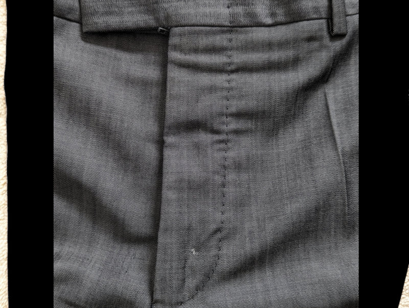 Z Zegna Suit 38R Grey Sharkskin Wool/Mohair