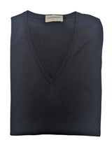 John Smedley Sweater Vest L Navy Extrafine Merino