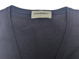 John Smedley Sweater Vest L Navy Extrafine Merino