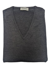 John Smedley Sweater Vest L Charcoal Extrafine Merino