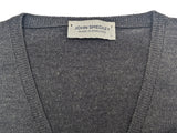 John Smedley Sweater Vest L Charcoal Extrafine Merino