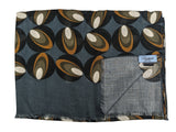 Battisti Scarf Slate Blue Ovals Print Modal/Cashmere whisper