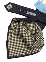 Battisti Tie Midnight fancy stripes, 2-button & pocket, pure silk