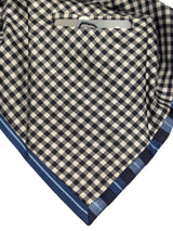 Battisti Tie Navy Blue Sky Stripes 1-button & pocket Pure silk