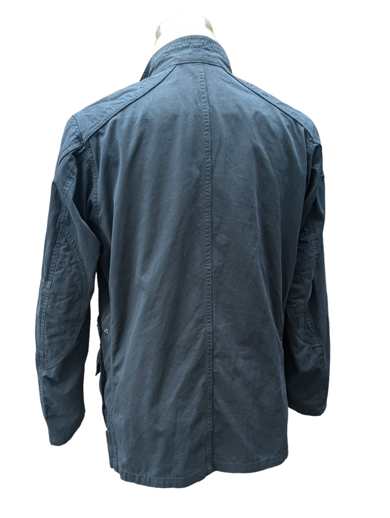 Barbour Field Jacket M Slim Navy Blue Cotton