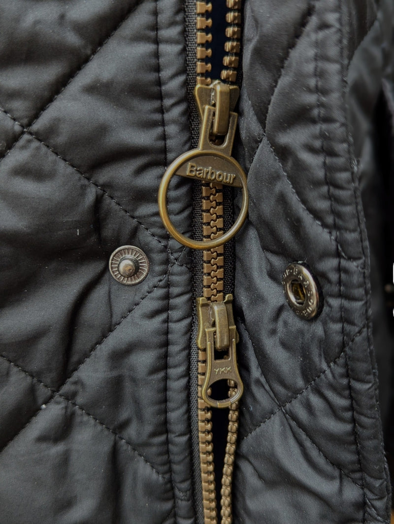 Barbour Jacket XS/S Ltd Ed Black Chelsea Padded Quilt Polyester