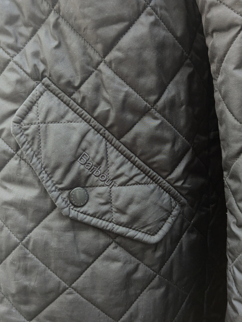 Barbour Jacket XS/S Ltd Ed Black Chelsea Padded Quilt Polyester
