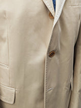 Fay Travel Jacket L/52 Tan 3-Button Cotton