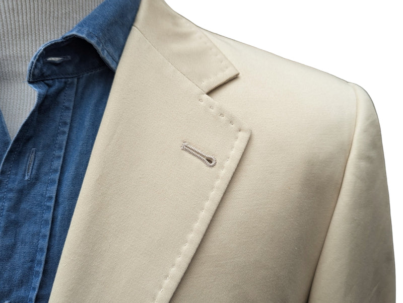 Fay Travel Jacket L/52 Tan 3-Button Cotton