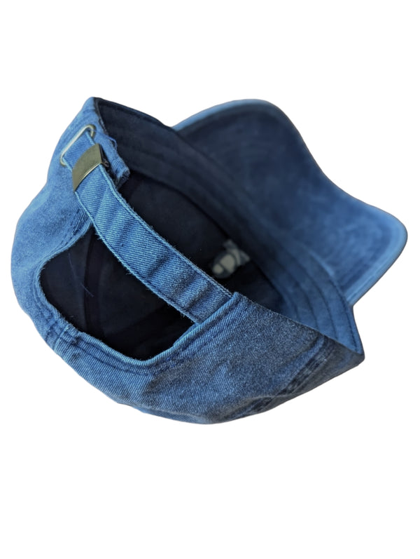 eHABERDASHER Dad Cap Denim Blue Brushed Cotton