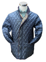 Aquascutum Jacket M Navy Blue Padded Quilt Polyester