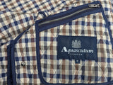 Aquascutum Jacket M Navy Blue Padded Quilt Polyester