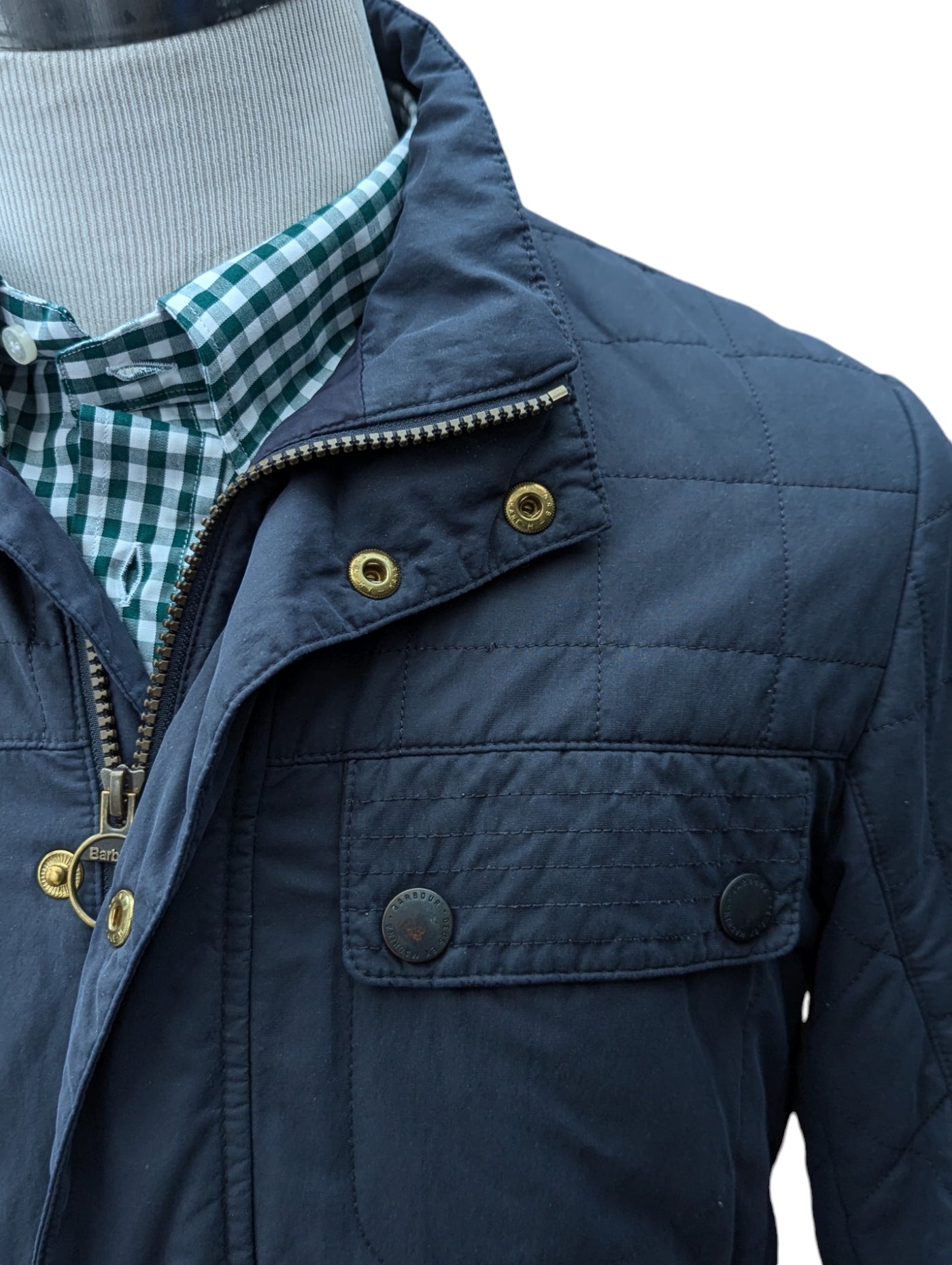 Barbour x Deus ex Machina Jacket M Slim Faded Blue Poli/Cotton 
