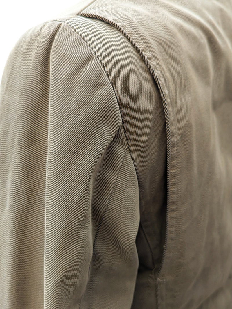 Fay Driving Coat M Tan 3-Button Heavy Cotton Twill