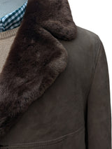 Vintage Westbury Leather Lamb Shearling Coat M/40 Brown 3-button