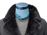 Vintage Westbury Leather Lamb Shearling Coat M/40 Brown 3-button