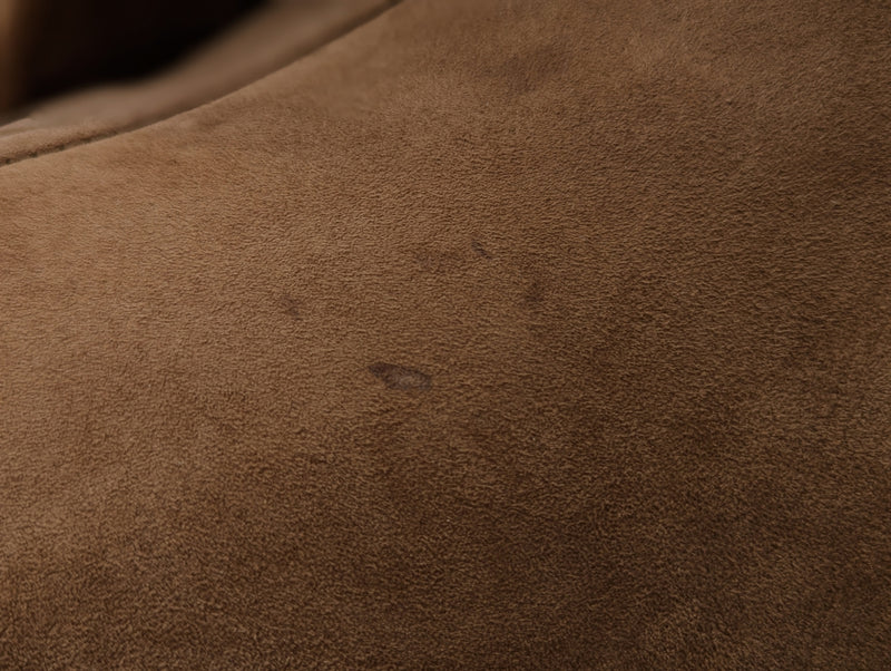 Vintage Barretts Leather Lambsuede Shearling Coat L/XL Brown