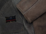Vintage Richard Draper Leather Lambsuede Shearling Coat L/XL Tan/Sand