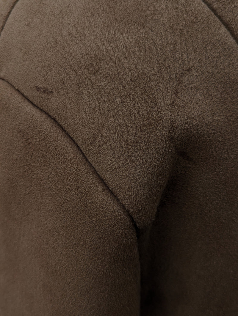 Vintage Richard Draper Leather Lambsuede Shearling Coat L/XL Brown